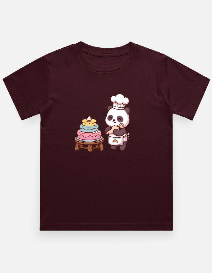 The Panda Bakery - Kids in Maroon – flat lay