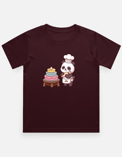The Panda Bakery - Kids in Maroon – flat lay