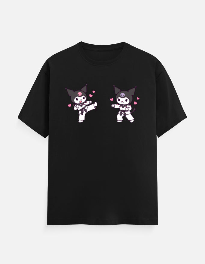 The Taekwondo Kuromi - Unisex in Black – flat lay