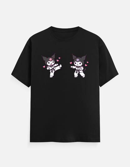 The Taekwondo Kuromi - Unisex in Black – flat lay