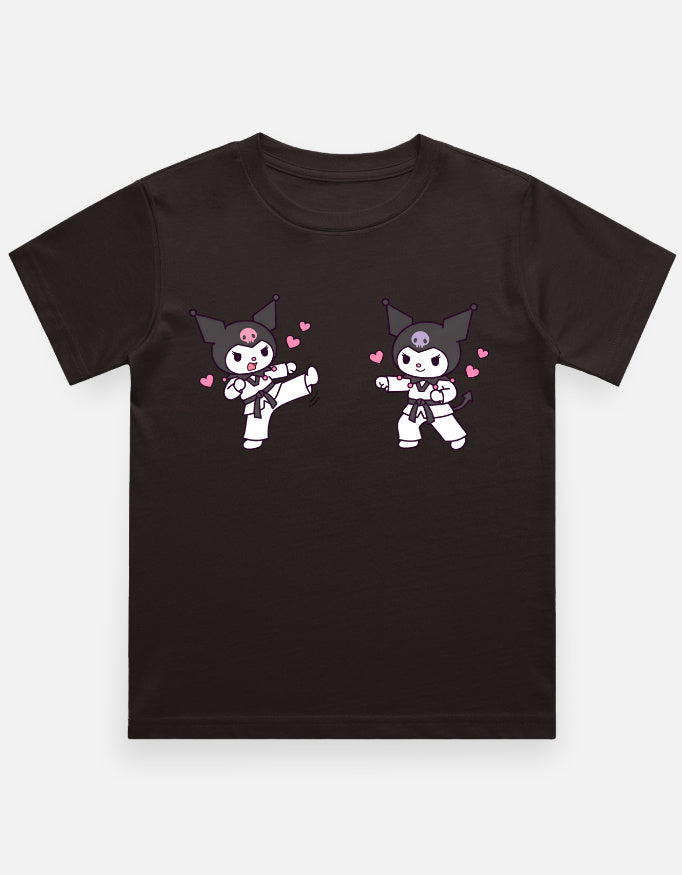The Taekwondo Kuromi - Kids in Coffee Brown – flat lay