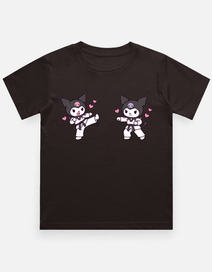 The Taekwondo Kuromi - Kids in Coffee Brown – flat lay