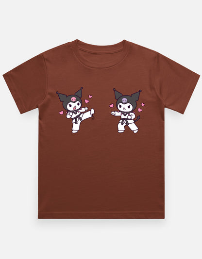 The Taekwondo Kuromi - Kids in Brick Red – flat lay