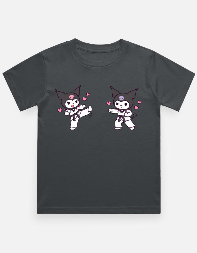 The Taekwondo Kuromi - Kids in Steel Grey – flat lay