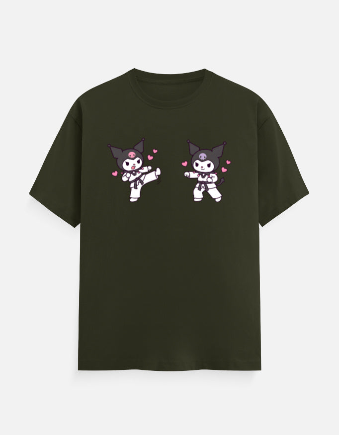 The Taekwondo Kuromi - Unisex in Olive Green – flat lay
