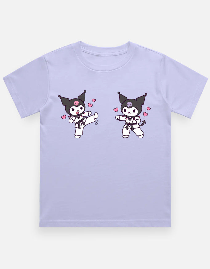 The Taekwondo Kuromi - Kids in Lavender – flat lay
