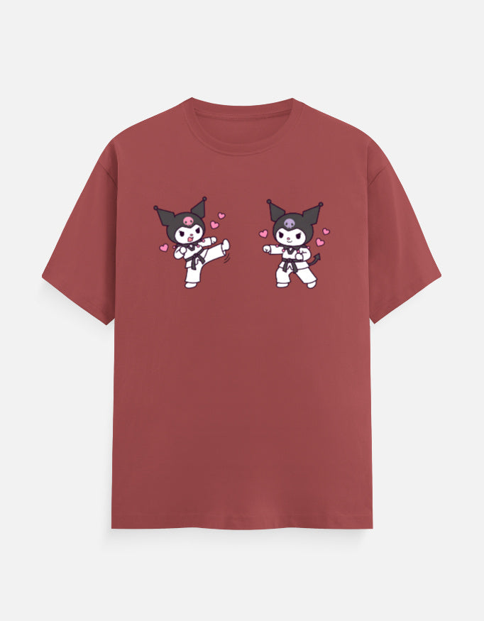 The Taekwondo Kuromi - Unisex in Coral – flat lay