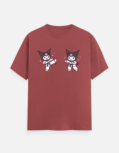The Taekwondo Kuromi - Unisex in Coral – flat lay