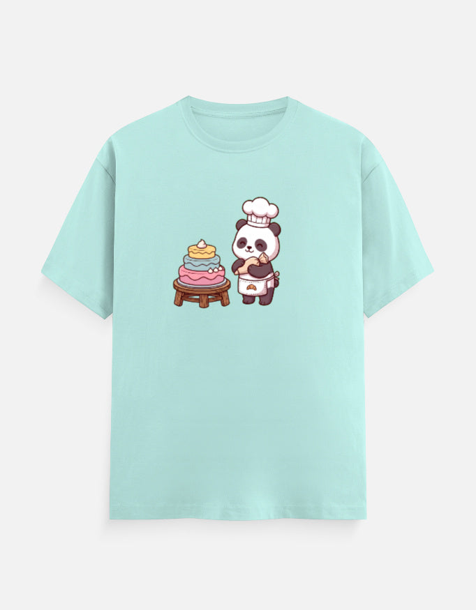 The Panda Bakery - Unisex in Mint – flat lay