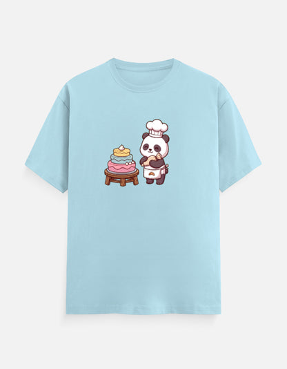 The Panda Bakery - Unisex in Baby Blue – flat lay