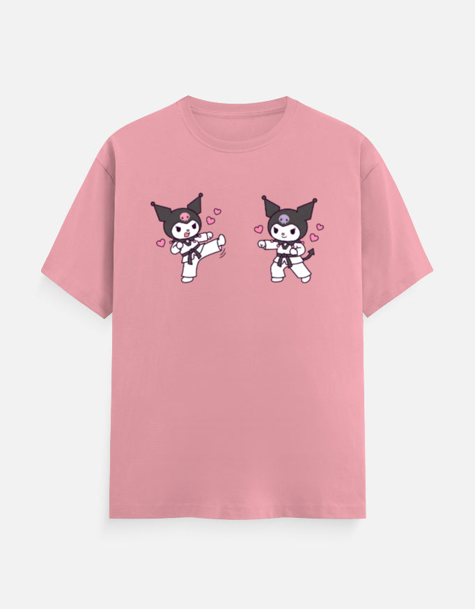 The Taekwondo Kuromi - Unisex in Flamingo – flat lay