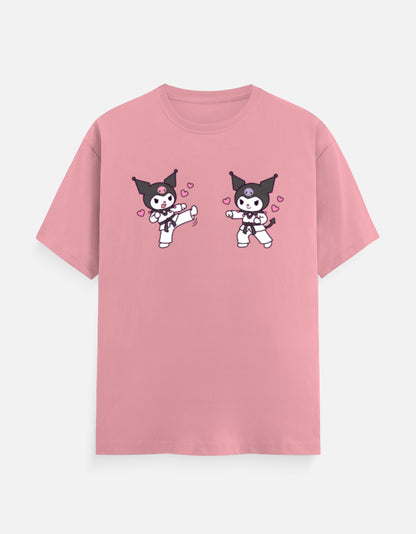 The Taekwondo Kuromi - Unisex in Flamingo – flat lay