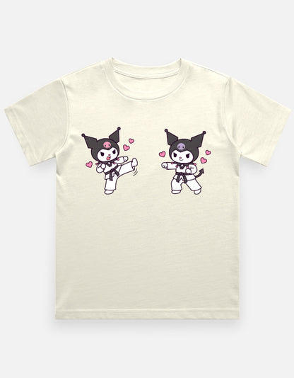The Taekwondo Kuromi - Kids in Off White – flat lay