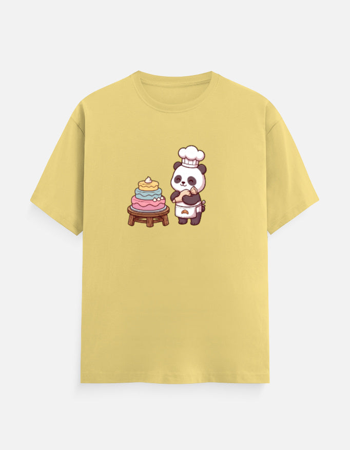 The Panda Bakery - Unisex in Yellow – flat lay