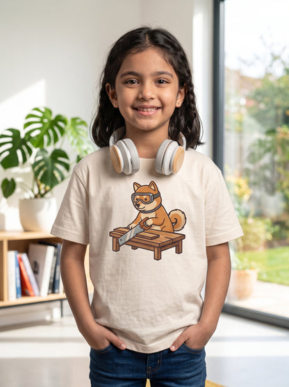 The Crafty Shiba Carpenter - Kids on models. Shown in Off White