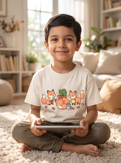 The Plant Parent Fox Skulk - Kids on models. Shown in Off White