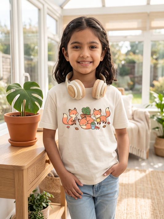 The Plant Parent Fox Skulk - Kids on models. Shown in Off White